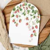 Invitation Berry First Strawberry Photo 1ère fête d'anniversa