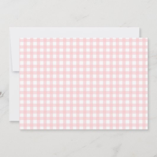 Invitation Berry First Strawberry Pink Bow 1er Anniversaire P (Dos)