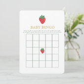 Invitation Berry fraise Baby shower bébé Bingo (Debout devant)