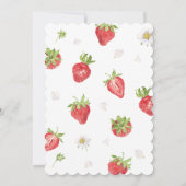 Invitation Berry fraise Baby shower sucré (Dos)