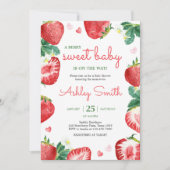 Invitation Berry fraise Baby shower sucré (Devant)