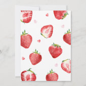 Invitation Berry fraise Baby shower sucré (Dos)
