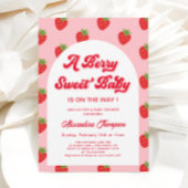 Invitation Berry fraise Baby shower sucré