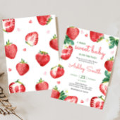 Invitation Berry fraise Baby shower sucré