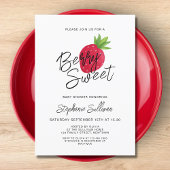 Invitation Berry fraise Baby shower sucré