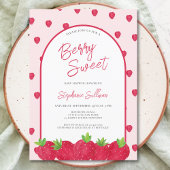 Invitation Berry fraise Baby shower sucré