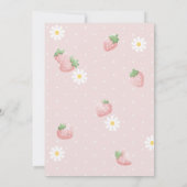 Invitation Berry fraise mignonne Daisy Premier anniversaire (Dos)