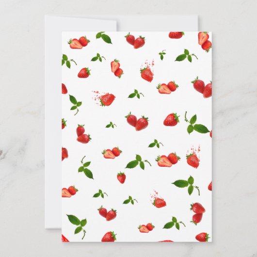 Invitation Berry fraise modifiable 1er anniversaire Invitatio (Dos)