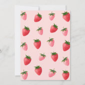 Invitation Berry fraise Premier anniversaire (Dos)