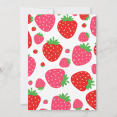 Invitation Berry fraise Premier anniversaire (Dos)