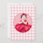 Invitation Berry fraise Premier anniversaire (Dos)