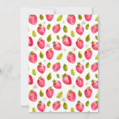 Invitation Berry fraise Premier anniversaire (Dos)