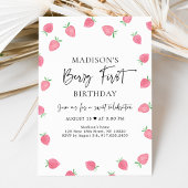 Invitation Berry fraise Premier anniversaire