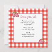 Invitation Berry fraise Premier anniversaire (Dos)