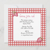 Invitation Berry fraise Premier anniversaire 2 (Dos)