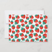 Invitation Berry fraise rouge Première fête d'anniversaire (Dos)