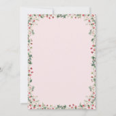 Invitation Berry fraise Sweet Bow Girl Baby shower (Dos)