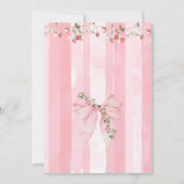 Invitation Berry fraise Sweet Bow Girl Baby shower (Dos)