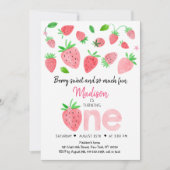 Invitation Berry fraise Sweet Premier anniversaire (Devant)