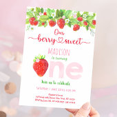 Invitation Berry fraise Sweet Premier anniversaire