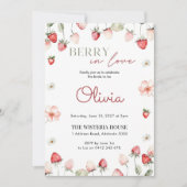 Invitation Berry in Love Bridal Shower Invitation: Editable (Devant)
