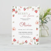 Invitation Berry in Love Bridal Shower Invitation: Editable (Debout devant)