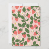 Invitation Berry in Love Floral Fête des mariées fraise (Dos)