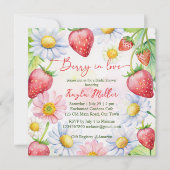 Invitation Berry in love fraise nuptiale douche (Devant)