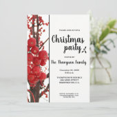 Invitation Berry Joyeux Noël fête Fête de Noël (Debout devant)