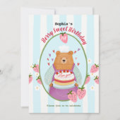 Invitation Berry Lovely Premier anniversaire (Devant)