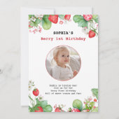 Invitation Berry Lovely Premier anniversaire (Dos)