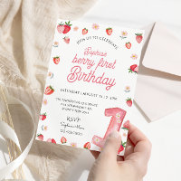 Berry mignonne Premier anniversaire Aquarelle frai