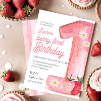 Berry mignonne Premier anniversaire Aquarelle frai