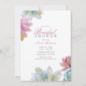 Invitation Berry Mint & Gold Garden Succulentes Cérémonie de  (Devant)