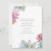 Invitation Berry Mint & Gold Garden Succulents Mariage (Devant)