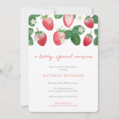 Invitation Berry Occasion spéciale Baby shower fraise (Devant)