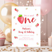 Invitation Berry One Fraise Sucrée Premier anniversaire