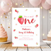 Invitation Berry One Fraise Sucrée Premier anniversaire