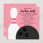 Invitation Berry Pin Pals Bowling (Devant / Derrière)