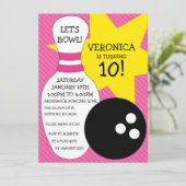 Invitation Berry Pink Bowling Bash Bowling (Debout devant)