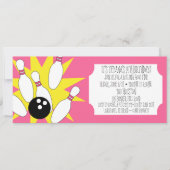 Invitation Berry Pink Rolling Good Time Bowling (Devant)