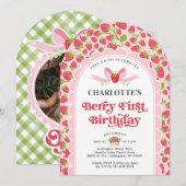 Invitation Berry Premier anniversaire 1er anniversaire (Devant / Derrière)