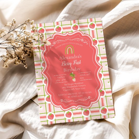 Invitation Berry Premier anniversaire 1er anniversaire