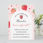 Invitation Berry premier anniversaire, 1er anniversaire fête  (Debout devant)