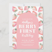 Invitation Berry Premier anniversaire 1er anniversaire fête (Devant)