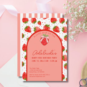 Invitation Berry Premier anniversaire 1er anniversaire Fête d
