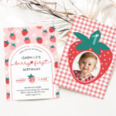 Invitation Berry Premier anniversaire 1er anniversaire Fraise