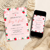 Invitation Berry Premier anniversaire 1er anniversaire Invita