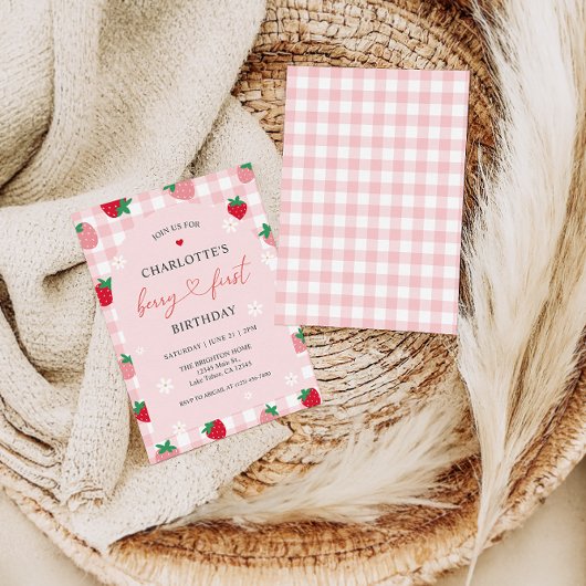 Invitation Berry Premier anniversaire 1er anniversaire Invita