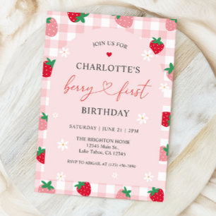Invitation Berry Premier anniversaire 1er anniversaire Invita